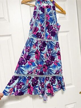 Sunday Mi Amor Tropical Floral Open Back Dress S